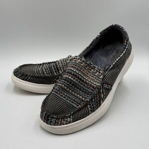 Skechers BOBS Multi-Color Woven Textile Memory Foam Slip-On Loafers Women's Sz 9